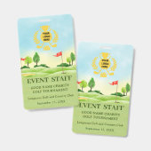 GOLF EVENT COURSE  BADGE (Voor- en achterkant)