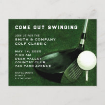 Golf Event Invitation Briefkaart
