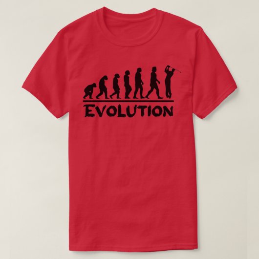 Golf Evolution Funny Gift Humor Golf-spelergiften T-shirt (Design voorkant)