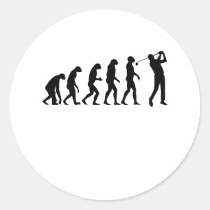 GOLF EVOLUTION Golfing Clothes Women Mannen Kinder Ronde Sticker