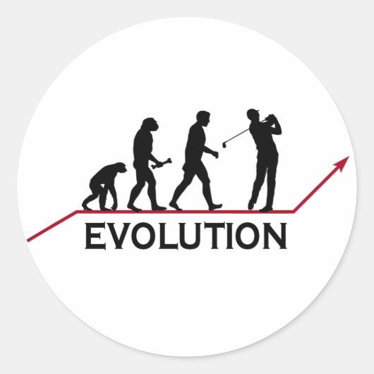 Golf Evolution Ronde Sticker (Voorkant)