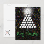 Golf Familie Kerstmis Ontwerp Feestdagenkaart (Voorkant / Achterkant)