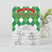 Golf FAREWELL Invitations Vintage Retro (Debout devant)