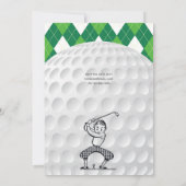Golf FAREWELL Party nodigt Retro uit Kaart (Achterkant)