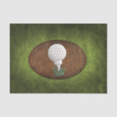 Golf  Faux Green Leather Tissuepapier (Voorkant)