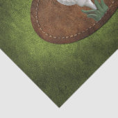 Golf  Faux Green Leather Tissuepapier (Detail)