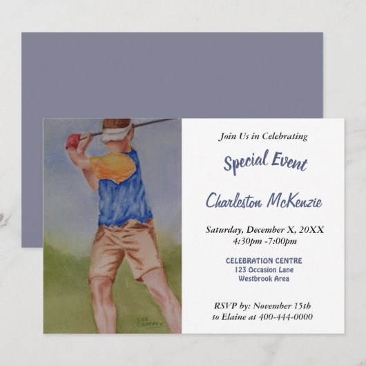 GOLF FEest UITNODIGING (Voorkant / Achterkant)