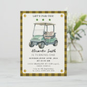 Golf Feestje Kaart (Staand voorkant)