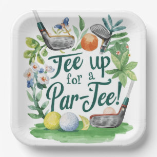 Golf feestje met thema golfer papieren bordje
