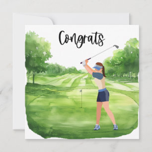 Golf Félicitations Carte Golf pour Lady Golfer
