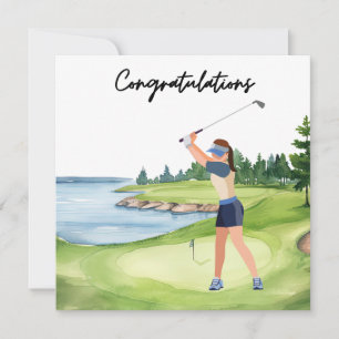 Golf Félicitations Carte Golf pour Lady Golfer