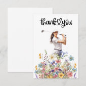 Golf Femme Carte de remerciements aux fleurs (Devant / Derrière)