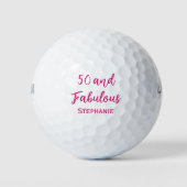 Golf Fête moderne 50e anniversaire simple balles de gol (Devant)