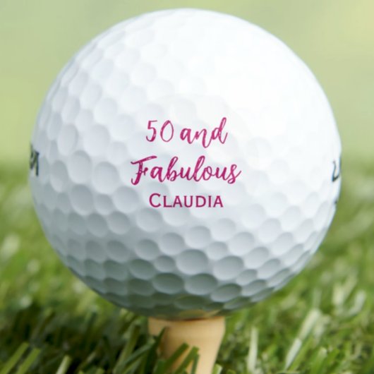Golf Fête moderne 50e anniversaire simple balles de gol