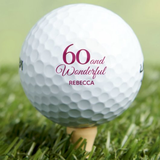 Golf Fête moderne 60e anniversaire simple balles de gol