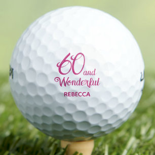 Golf Fête moderne 60e anniversaire simple balles de gol