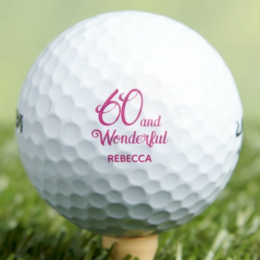 Golf Fête moderne 60e anniversaire simple balles de gol