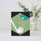 Golf Field Happy Birthday vader opa Kaart (Staand voorkant)