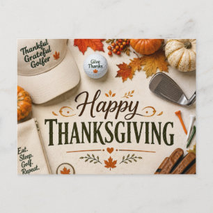 Golf Fijne Thanksgiving thema Briefkaart