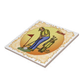 Golf Flag Dad Golfing Tegeltje (Zijkant)