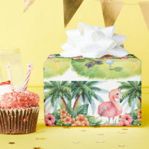 Golf Florida thema flamingo pensioen Cadeaupapier