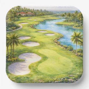 Golf Florida-thema golfbaan Papieren Bordje