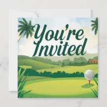 Golf Florida thema “Je bent uitgenodigd” uitnodigi