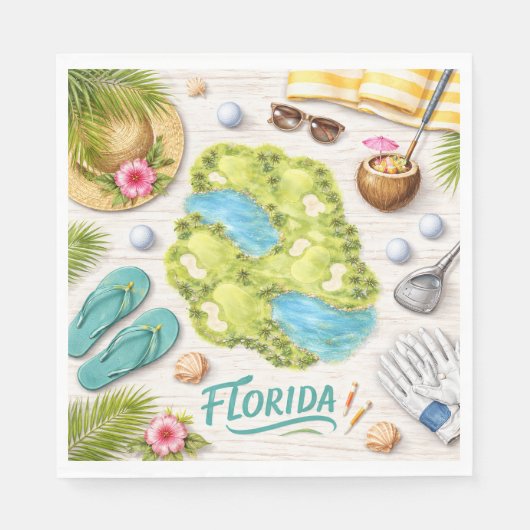 Golf Florida Themade servetten (Voorkant)