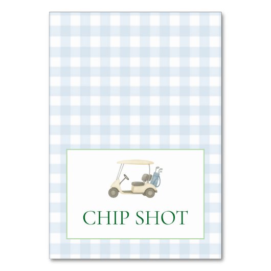 Golf Food Label Kaart (Voorkant)