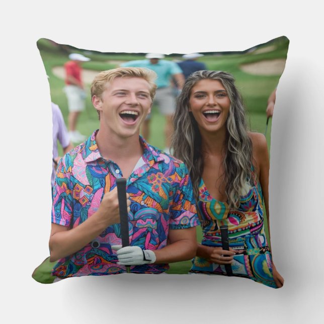 Golf Foto Aanpassen Personaliseren Kussen (Voorkant)