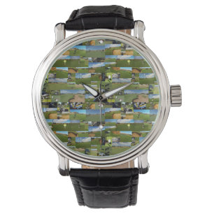 Golf, fotokleurig, Mannen leder Watch Horloge