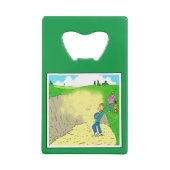 Golf Freak Shot & Bunker Cartoons. Kredietkaart Flessenopener (Achterkant)