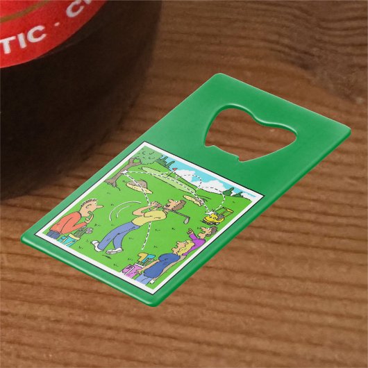 Golf Freak Shot & Bunker Cartoons. Kredietkaart Flessenopener