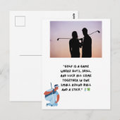 Golf Funny Gezegde Citaten Groet Golfer Briefkaart (Voorkant / Achterkant)