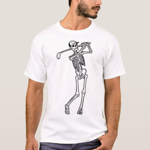 Golf Funny Golfen Skelet spelen Golfer T-shirt
