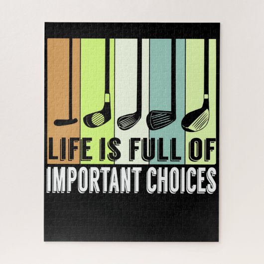 Golf Funny Life Choices Clubs Legpuzzel (Verticaal)