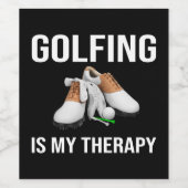 Golf Funny Quotes golfen is mijn therapie Wijn Etiket (Enkel label)
