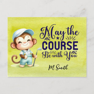 Golf Funny Quotes Moge de Cursus bij je zijn Briefkaart