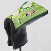 Golf Gal Greens Cart Monogram Name Putter Golfheadcover (3/4 voorkant)