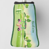 Golf Gal Greens Cart Monogram Name Putter Golfheadcover (Draai 90)