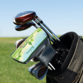 Golf Gal Greens Cart Monogram Name Putter Golfheadcover (Insitu)