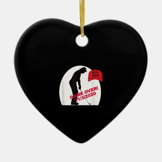 Golf Game is over Funny Anti-Trump Keramisch Ornament (Voorkant)