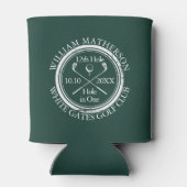 Golf Gat in een aangepaste smaragd groen Blikjeskoeler (Achterkant)