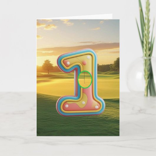 Golf. Gat in één. Kaart (Voorkant)
