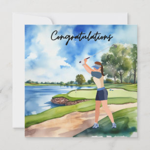 Golf Gefeliciteerd Golf Kaart voor Lady Golfer