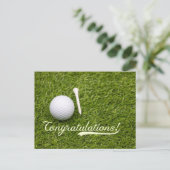 Golf Gefeliciteerd, je hebt het gedaan voor golfer Briefkaart (Staand voorkant)