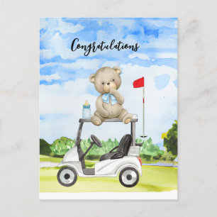 Golf Gefeliciteerd met Baby Golfer Het is Jongen K Briefkaart