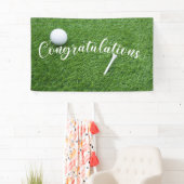 Golf gefeliciteerd met groen gras spandoek (Insitu)