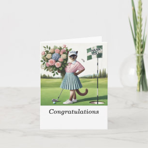 Golf Gefeliciteerd voor golfer op de golfbaan Kaart