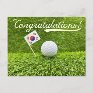 Golf Gefeliciteerd voor Korean Golfer Briefkaart